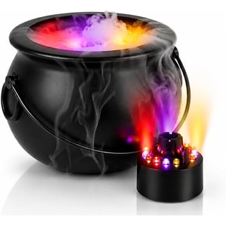 PMU 2pc Cauldron set, 8in Black Cauldron w/Mist Maker & Multicolor Fogger