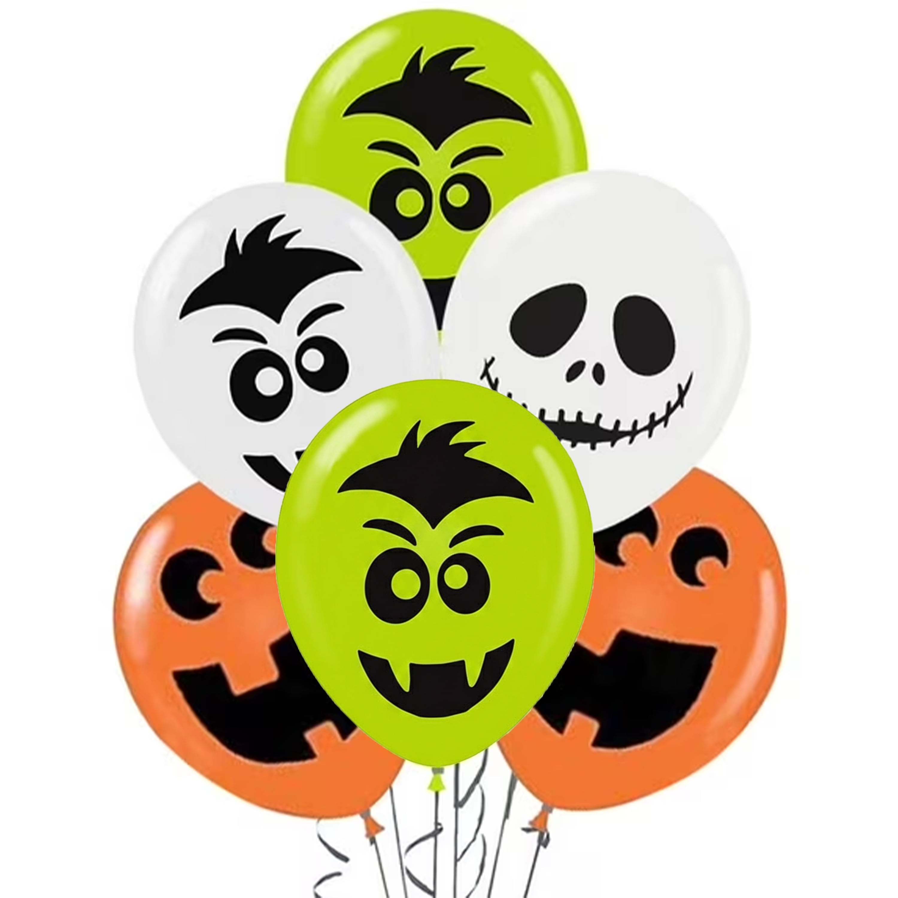PMU Halloween Balloons Laughing Faces 11 Inch Balloon Assortment (50/Pkg) Pkg/1