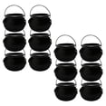 thumbnail image 1 of PMU Halloween Cauldron 6 Inch, Small Witch Plastic Cauldron Candy Bowl Black, For Halloween Decor pkg/12, 1 of 7