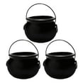 thumbnail image 1 of PMU Halloween Cauldron 6 Inch, Small Witch Plastic Cauldron Candy Bowl Black, For Halloween Decor pkg/3, 1 of 7