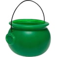 thumbnail image 1 of PMU Halloween Cauldron - 8 Inch Kelly Green Plastic Candy Holder for Kids - Halloween Party Favors & Supplies (1/pkg) Pkg/1, 1 of 7