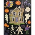 thumbnail image 1 of PMU Halloween Decorations (1 Sheet) Halloween Window Clings, Haunted House Clings 12in x 17in Wall Decal Floor Clings, Scary Halloween Decoration Window Stickers, 1 of 1