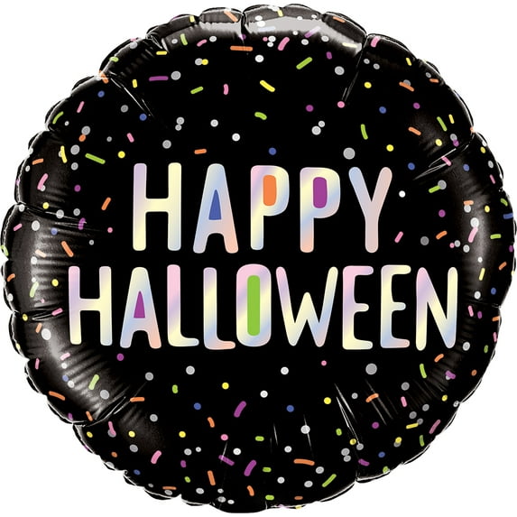 PMU Halloween "Happy Halloween" Sprinkle 18in Mylar-Foil Balloon (1/pkg) Pkg/1