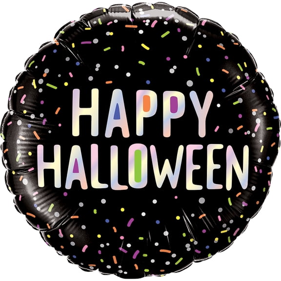 PMU Halloween "Happy Halloween" Sprinkle 18in Mylar-Foil Balloon (10/pkg) Pkg/1