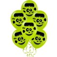 thumbnail image 1 of PMU Halloween Laughing Faces Balloons - Small Latex Balloons for Halloween Theme Parties, Trick-or-Treat & Party Favors Supplies - 12 Inch Freaky Frankie, (12/Pkg) Pkg/1, 1 of 7