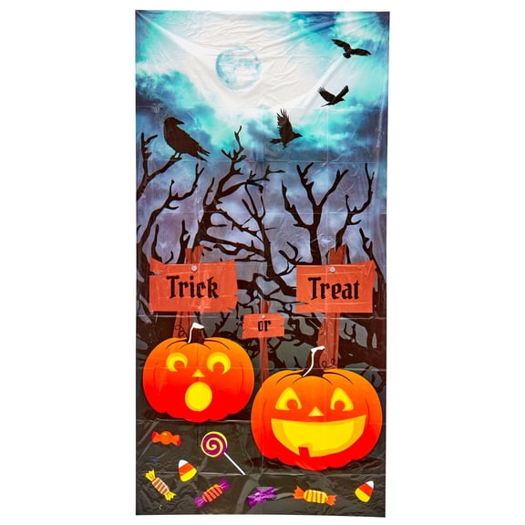 PMU Halloween Party Accessory Decoration Trick or Treat Door Cover 30in x 60in (1/pkg) Pkg/1