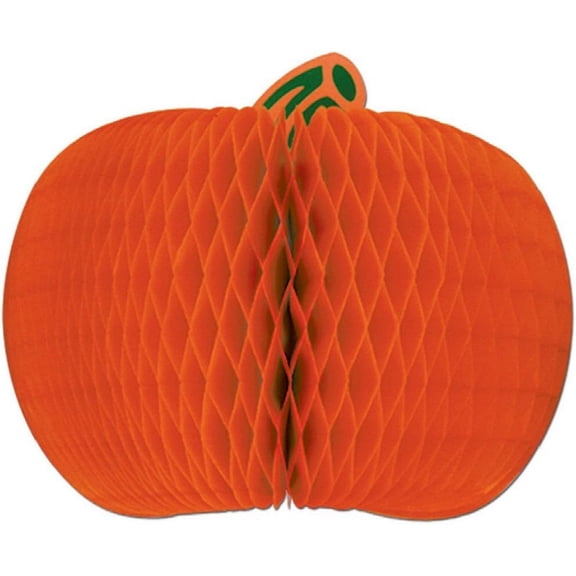 PMU Halloween Party Decoration Accessory 10in Red Tissue Pumpkin (1/Pkg) Pkg/1