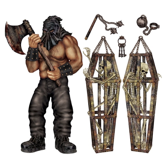 PMU Halloween Party Decoration Accessory Executioner & Skeleton Props (6/pkg) Pkg/1