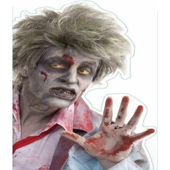 PMU Halloween Party Decoration Accessory Peeping Zombie Removable Window Sticker Window Stickers Party Accessory (3/pkg) Pkg/1