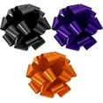thumbnail image 1 of PMU Halloween Pull Apart Pompom Bows 5 Inch | Halloween Party Decoration | Black, Purple & Orange 9pc Assortment (3/Pkg) Pkg/3, 1 of 1