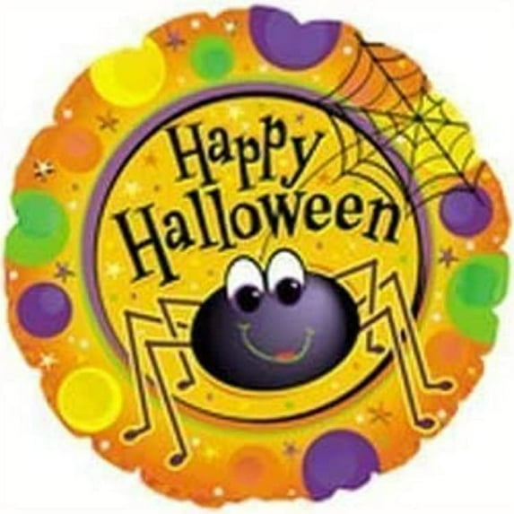 PMU Halloween Spider 18 Inch Mylar-Foil Balloon Pkg/5