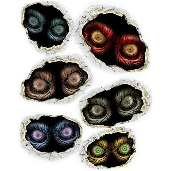 PMU Halloween Spooky Eyeball Stickers 4¾" x 7½" (4 Shs/Pkg) Pkg/1
