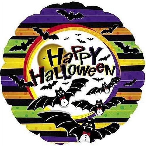 PMU Halloween Vampire Bats 18 Inch Mylar-Foil Balloon Pkg/25