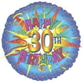 thumbnail image 1 of PMU Happy 30th Birthday Burst 18 Inch Mylar-Foil Balloon Pkg/5, 1 of 1