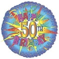 thumbnail image 1 of PMU Happy 50th Birthday Burst 18 Inch Mylar-Foil Balloon Pkg/10, 1 of 1
