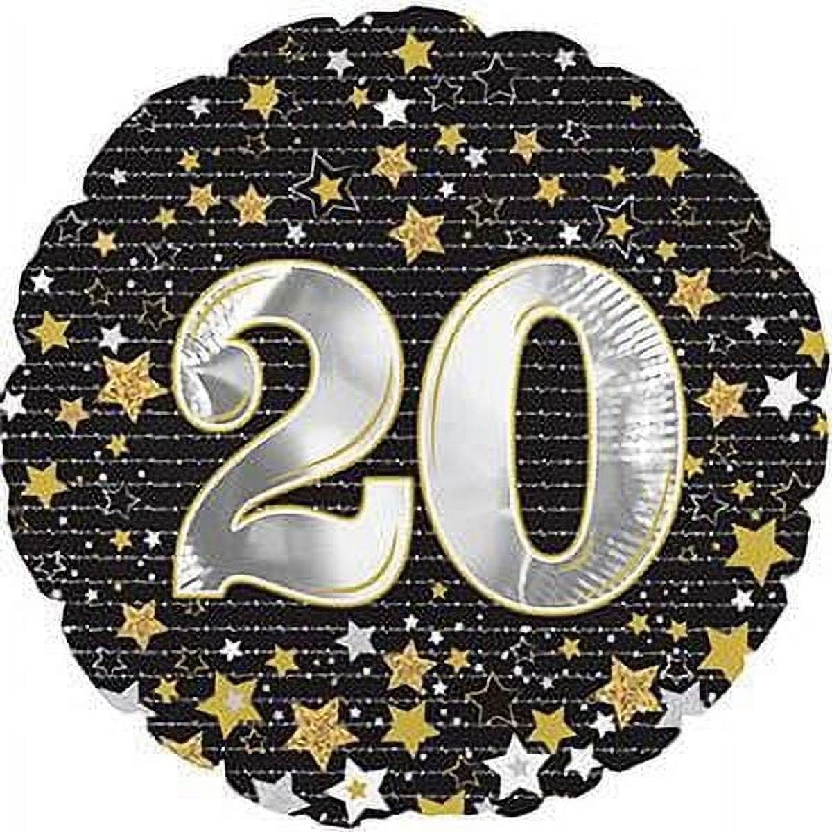 PMU Happy Birthday 20 Gold Stars 18 Inch Mylar Balloon Pkg/1 - Walmart.com