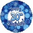 thumbnail image 1 of PMU Happy Birthday 30 Blue Dazzeloon Balloon (18 Inch Mylar) Pkg/1, 1 of 1