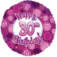 thumbnail image 1 of PMU Happy Birthday 30 Pink Dazzeloon Balloon (18 Inch Mylar) Pkg/1, 1 of 1