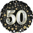thumbnail image 1 of PMU Happy Birthday 50 Gold Stars 18 Inch Mylar-Foil Balloon Pkg/10, 1 of 2