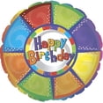 thumbnail image 1 of PMU Happy Birthday Colorful Pieces (31 Inch Mylar) Pkg/5, 1 of 1