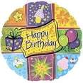 thumbnail image 1 of PMU Happy Birthday Icon 18 Inch Mylar-Foil Balloon Pkg/5, 1 of 7