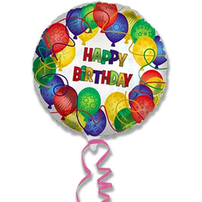 PMU Happy Birthday Patterned 18 Inch Mylar-Foil Balloon Pkg/1 