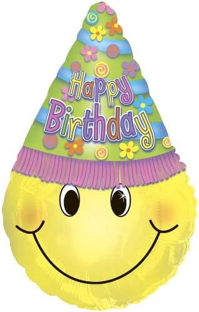 PMU 25 Inch Number 4 Happy Birthday Giant Foil Balloon - Mylar, Self-Sealing, For 4th Birthday Parties & Displays