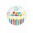 thumbnail image 1 of PMU Happy Birthday with Multi-colored Candles 18 Inch Mylar-Foil Balloon Pkg/1, 1 of 1