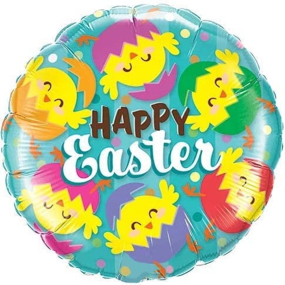 PMU Happy Easter Hatched Chicks 18 Inch Mylar Foil Balloon Pkg/1