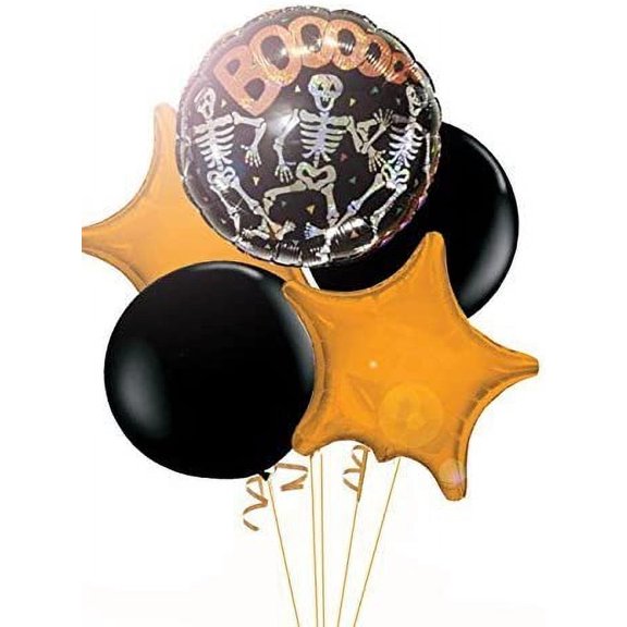 PMU Happy Halloween Balloon Booooo Bouquet Assortment (5/Pkg) Pkg/1