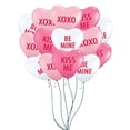 thumbnail image 1 of PMU Heart Shaped Balloons 11 Inch PartyTex Premium Love Expression Assortment Latex Valentines Day, Weddings, Birthdays, Anniversaries, Engagements Pkg/25, 1 of 3