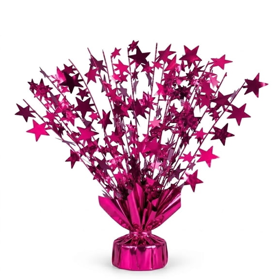 PMU Bursting Star Centerpiece- Hot Pink Balloon Weights, table Centerpiece for Graduation, Birthdays, Halloween, Veterans, Party & Independence Day Celebration-15in / 7.34cm