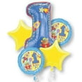 thumbnail image 1 of PMU Hugs and Stitches Boy 1st Birthday Balloon Bouquet w/ Yellow Stars (5/pkg) Pkg/1, 1 of 1