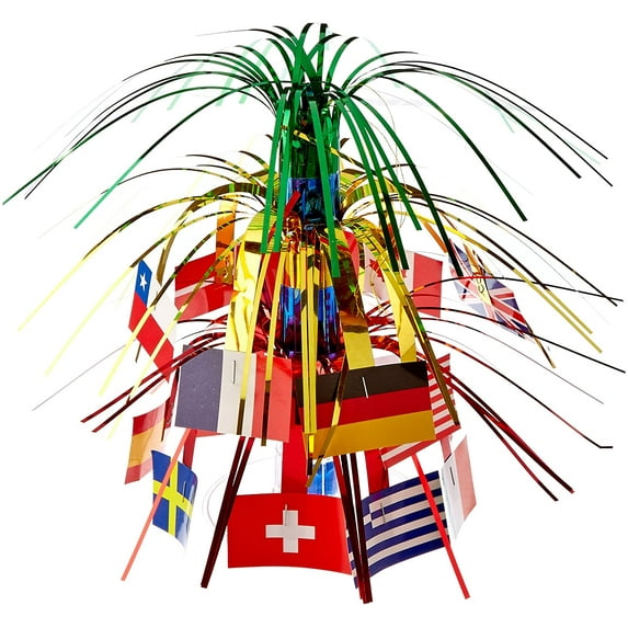 PMU International Flag Miniature Cascade Centerpiece, 71/2-Inch Pkg/1