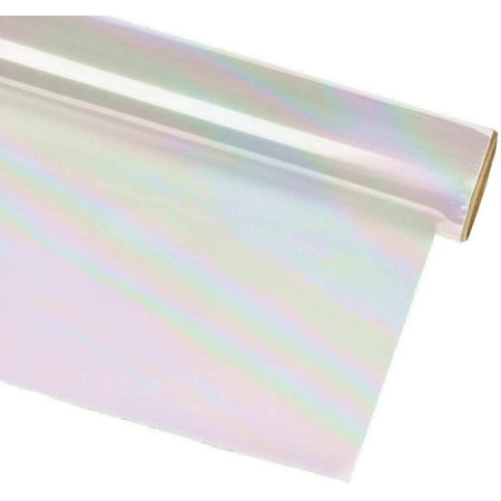 PMU Iridescent Film Roll 49 in. x 100 ft. Iridescent Opal for Crafts, Gifts, and Baskets Pkg/1
