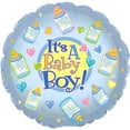 thumbnail image 1 of PMU "Its a Baby Boy!" 18in Blue Baby Bottle Mylar Balloon for Gender Reveal Baby Shower Theme Party and Accessories Pkg/1, 1 of 1