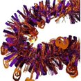thumbnail image 1 of PMU Jack-O-Lantern Orange/ Purple Garland Halloween Party Decoration Ornament (12/pkg) Pkg/1, 1 of 6