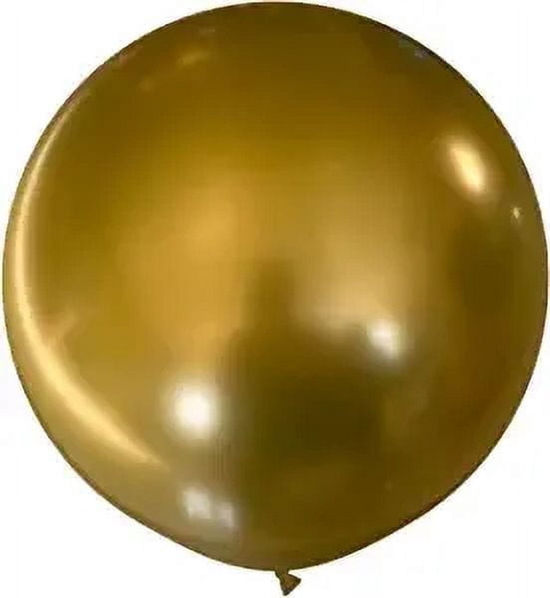 PMU Jumbo Latex Balloons 36 Inch Chrome Gold (4/pkg) Pkg/1