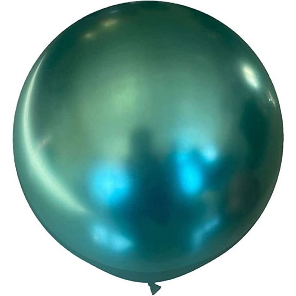 PMU Jumbo Latex Balloons 36 Inch Chrome Green (6/pkg) Pkg/1