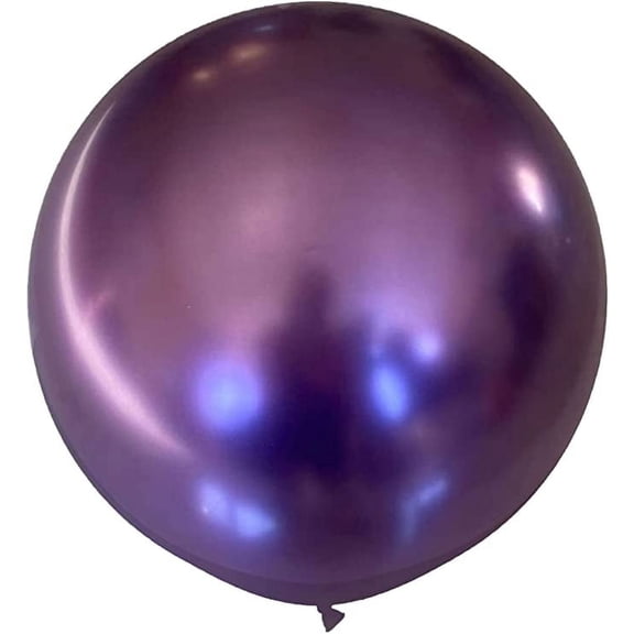 PMU Jumbo Latex Balloons 36 Inch Chrome Purple (12/pkg) Pkg/1
