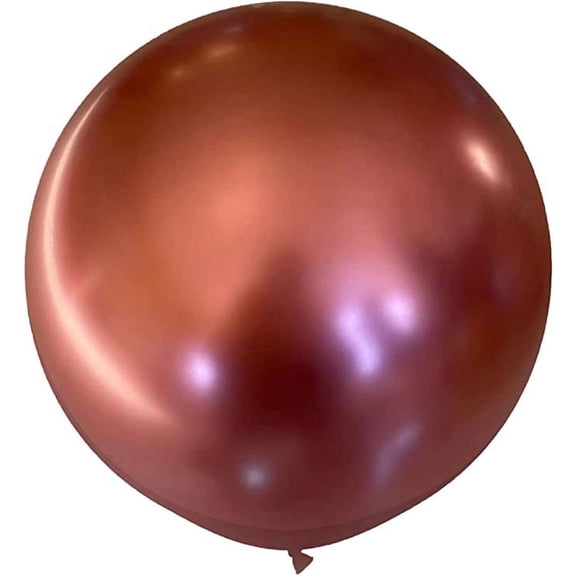 PMU Jumbo Latex Balloons 36 Inch Chrome Red (4/pkg) Pkg/1