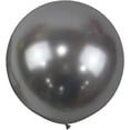 thumbnail image 1 of PMU Jumbo Latex Balloons 36 Inch Chrome Silver (12/pkg) Pkg/1, 1 of 1