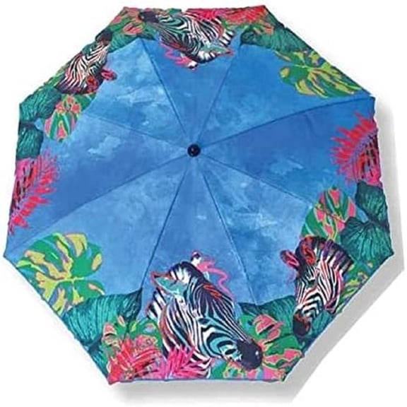 PMU Jungle Themed Beach Umbrella Heavy Duty 160 Gram Polyester Top Thick Pole w/ Tilt Pkg/1