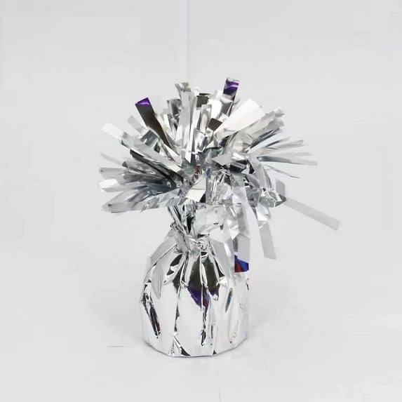 PMU Kisses Balloon Weights - Decorative Balloon Weight for Thanksgiving, Birthday, Party Favors, Christmas, Wedding & Baby Shower - 6oz, Silver Pkg/6