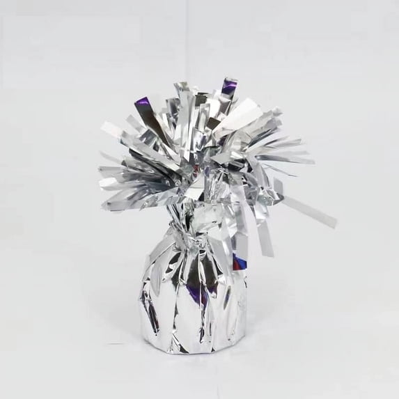PMU Kisses Balloon Weights - Decorative Balloon Weight for Thanksgiving, Birthday, Party Favors, Christmas, Wedding & Baby Shower - 6oz, Silver Pkg/12