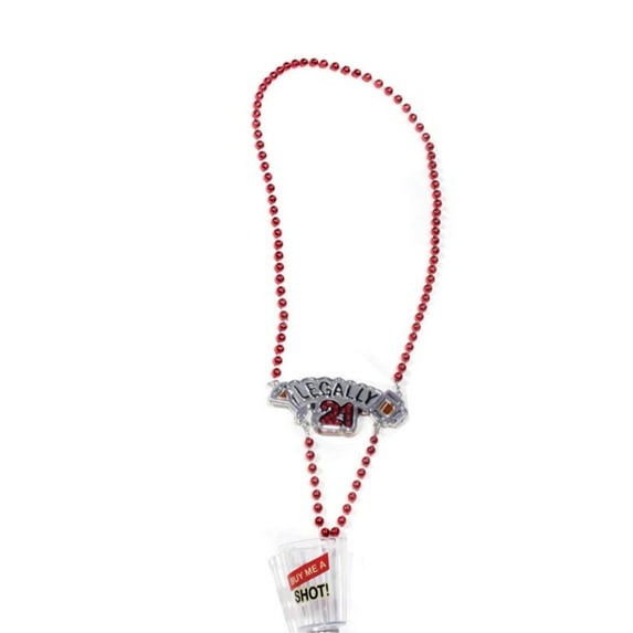 PMU Legally 21 Shotglass Necklace Pkg/12