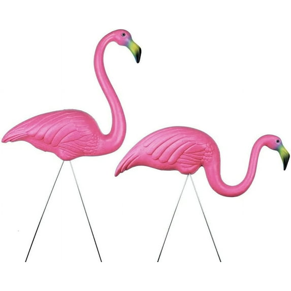 PMU Luau Paradise Lawn Flamingo Decor - Large Flamingo for Lawn & Yard Ornaments - Perfect Outdoor Decor for Luau Tropical Party - Pink (1/pkg)Pkg/1