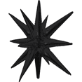 thumbnail image 1 of PMU Magic Shiny Starburst 22 Inch Mylar Foil Balloon - Black - Party Decoration Accesory (1/Pkg) Pkg/1, 1 of 6