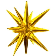 PMU Magic Shiny Starburst 22 Inch Mylar Foil Balloon - Gold - Party Decoration Accesory (1/Pkg) Pkg/1