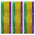 thumbnail image 1 of PMU Mardi Gras Curtains Gold, Green, Purple (3/pkg) Pkg/1, 1 of 6